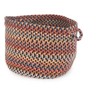 Rugs & Doormats Area Rugs | Plow & Hearth Blue Ridge Wool Braided Basket, 18"Dia. X 12"H