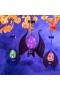  Decorações de jardim iluminadas | Morcegos solares suspensos de Halloween da Plow & Hearth, conjunto de 3