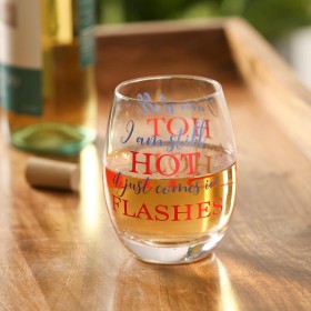  Taças de vinho para cozinha e entretenimento | Taça de vinho sem haste com caixa, Plow & Hearth, I Am Still Hot