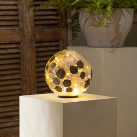 Bolas de observação para áreas externas | Bola de observação de LED de eucalipto seco Plow & Hearth, 20 cm de altura