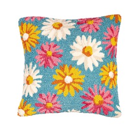  Almofadas decorativas para áreas externas | Almofada decorativa de polipropileno com padrão de margaridas inglesas para áreas internas e externas Plow & Hearth