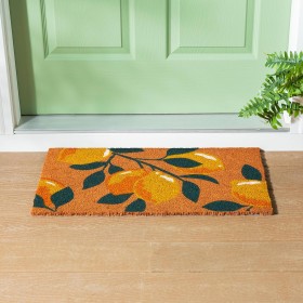  Tapetes e capachos | Tapete de fibra de coco Coastal Citrus Lemons Plow & Hearth