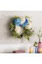  Ghirlande per interni | Ghirlanda di ortensie finte blu e bianche con verde Plow & Hearth
