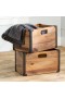  Contenitori e contenitori per cucina e intrattenimento | Plow & Hearth Deep Creek Casse rustiche in legno per riporre gli oggetti, set da 2