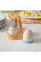  Sale e pepe per cucina e intrattenimento | Set di sale e pepe in ceramica con uova di Pasqua in un cestino Plow & Hearth