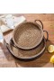  Articoli per la cucina e l'intrattenimento | Vassoi rotondi intrecciati con manici Plow & Hearth, set da 2