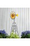  Pergolati e tralicci per esterni | Traliccio per girandola eolica Plow & Hearth, mulino a vento a forma di girasole, altezza 55"