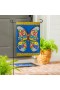  Bandiere da giardino per esterni | Bandiera da giardino con applicazione a farfalla Talavera Plow & Hearth