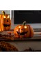  Statue da giardino per esterni | Statua a LED a forma di zucca di Jack-O-Lantern di Plow & Hearth, altezza 25,4 cm