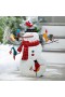  Statue da giardino per esterni | Statua da giardino in metallo con pupazzo di neve e uccelli Plow & Hearth