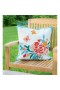  Cuscini da esterno per la vita all'aria aperta | Cuscino ad uncino per interni/esterni Plow & Hearth 18"X18" Butterfly Meadow