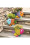  Fioriere e supporti per piante da esterno | Fioriere in metallo a forma di pesce Plow & Hearth, set da tre