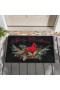  Tappeti e zerbini Tappeti per interni/esterni | Zerbino per interni/esterni Plow & Hearth Waterhog Merry Christmas Cardinal, 2' X 3'