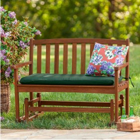  Sedie e sedie a dondolo | Divano a due posti in legno di eucalipto Plow & Hearth, collezione di mobili da esterno Lancaster