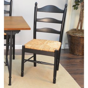  Sedie e dondoli | Sedia con schienale a scala in legno massello Plow & Hearth Farmhouse