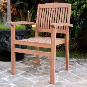  Sedie e dondoli | Sedie in legno di teak Plow & Hearth, set da 2