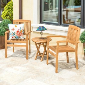  Set di sedute per esterni | Set da salotto in teak Plow & Hearth, 3 pezzi