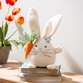 Accenti decorativi per interni | Decorazione da tavolo a forma di coniglietto in tessuto Plow & Hearth