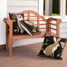  Cuscini decorativi per interni | Cuscino decorativo per interni/esterni Plow & Hearth Woodland con coniglio