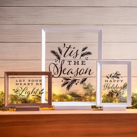  Decorazioni da parete per interni | Plow & Hearth - Decorazioni natalizie con cornice, set da 3