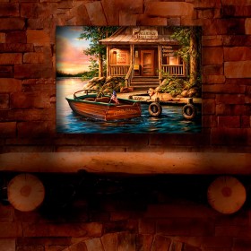  Arte murale per interni | Tela artistica da parete illuminata personalizzata Plow & Hearth con tema marina