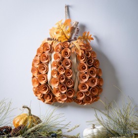  Decorazione murale per interni | Zucca riccia in legno di aratro e focolare