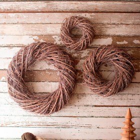  Ghirlande per interni | Ghirlande di vite grigie Plow & Hearth, set da 3