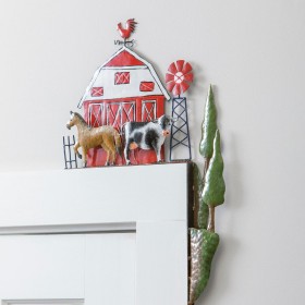  Ghirlande per interni | Plow & Hearth - Ghirlanda per porte da cortile in metallo riciclato