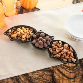  Stoviglie per cucina e intrattenimento | Piatto da portata in ceramica Plow & Hearth da 14", Bat