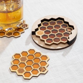  Prodotti per la pulizia della cucina e dell'intrattenimento | Sottobicchieri a nido d'ape Plow & Hearth, set da 4