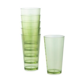  Bicchieri da vino per cucina e intrattenimento | Bicchieri alti in acrilico verde muschio Plow & Hearth da 20 once, set da 6