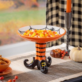  Articoli per la cucina e l'intrattenimento | Piatto da portata in ceramica Plow & Hearth Witch Leg, 7,5" L