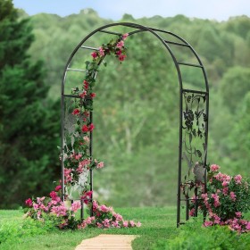  Pergolati e tralicci per esterni | Pergolato da giardino ad arco in metallo Plow & Hearth per colibrì