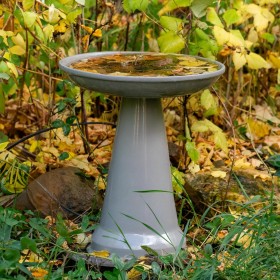  Bagni per uccelli da esterno | Bagno per uccelli in gres Plow & Hearth