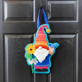  Bandierine e striscioni per porte per esterni | Decorazione per porte con gnomi da giardino in tela di iuta appesi ad aratro e focolare