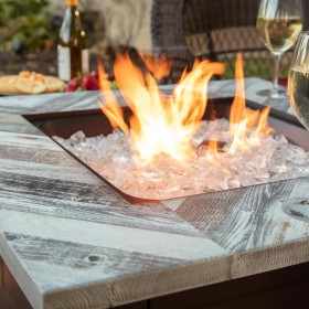  Bracieri per esterni | Braciere a gas GPL per esterni Plow & Hearth Berwyn con mensola in resina stampata, 30"