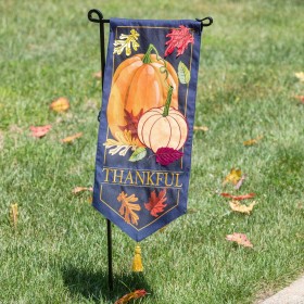  Bandiere da giardino per esterni | Plow & Hearth Autumn Pumpkins Everlasting Impressions Textile Decor