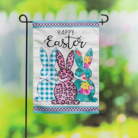  Bandiere da giardino per esterni | Bandiera da giardino con applicazione Bright Bunnies di Plow & Hearth