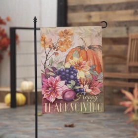  Bandiere da giardino per esterni | Bandiera da giardino in pelle scamosciata Plow & Hearth Happy Thanksgiving