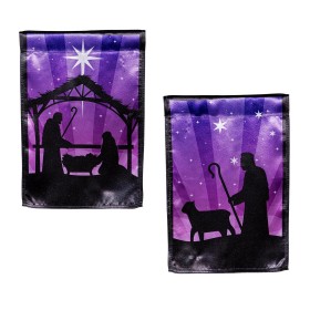  Bandiere da giardino per esterni | Bandiera da giardino reversibile Plow & Hearth Natività Lustre