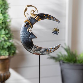  Picchetti da giardino per esterni | Picchetto da giardino Plow & Hearth Master Moon per Halloween