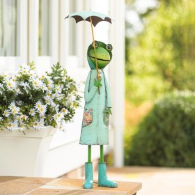  Statue da giardino per esterni | Statua da giardino a forma di rana in metallo Plow & Hearth