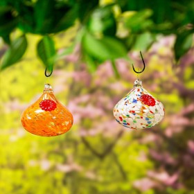  Mangiatoie per colibrì da esterno | Mangiatoie per colibrì a forma di sfera in vetro Plow & Hearth Art