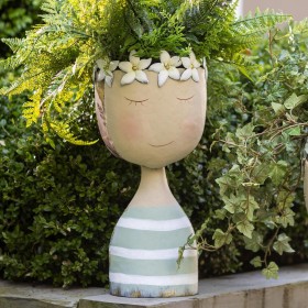  Fioriere e supporti per piante da esterno | Fioriera Plow & Hearth Pastel Head, a righe