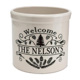  Fioriere e supporti per piante da esterno | Vaso in gres personalizzato Plow & Hearth Pine Welcome