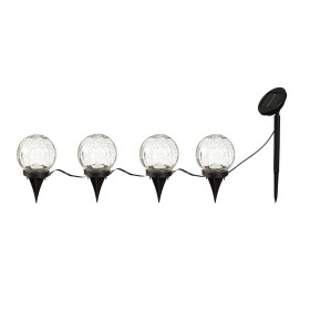  Accenti solari per la vita all'aperto | Set di picchetti solari a forma di globo che cambiano colore Plow & Hearth
