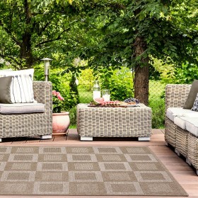  Tappeti e zerbini | Tappeto Beachcomber Squares per interni/esterni Plow & Hearth, 18 cm x 23 cm