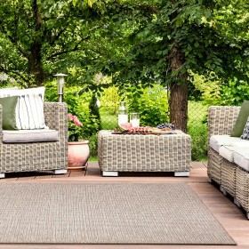  Tappeti e zerbini | Tappeto Plow & Hearth per interni/esterni con texture Beachcomber, 5'3" X 7'3"