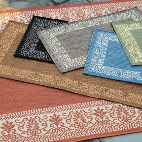  Tappeti e zerbini | Tappeto da interno/esterno Plow & Hearth Veranda Border, 2'3"X 7'010"