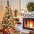  Illuminazione di alberi e ghirlande illuminate | Kit completo per albero di Natale Plow & Hearth Classic Cardinal con 250 luci e 140 decorazioni, 7½'H